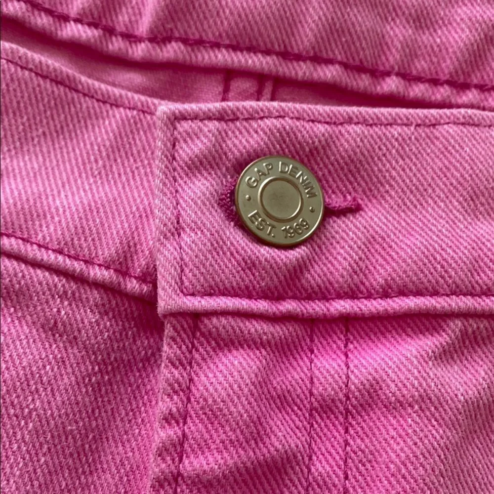 NEW GAP BUBBLEGUM PINK LOW STRIDE JEAN SHORTS 12T/31